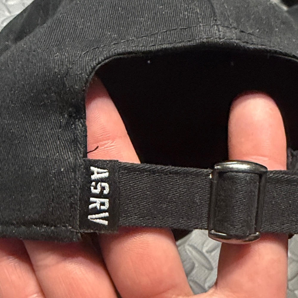 ASRV Black Curved-Brim Cap with Raised Wing Logo - Picture 3 of 3
